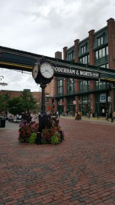 a large clock in a public square